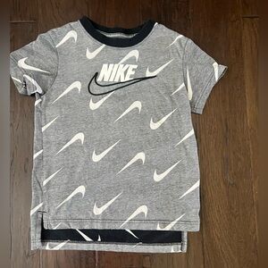 Nike Kids Gray and Black Logo T-Shirt